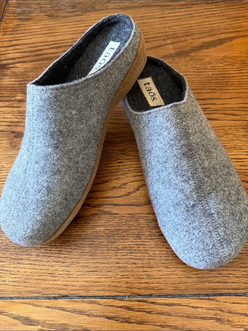 Taos Gray Wool Felt Clog Slippers Comfort  Shoes EU 42 US 11 Made in Spain